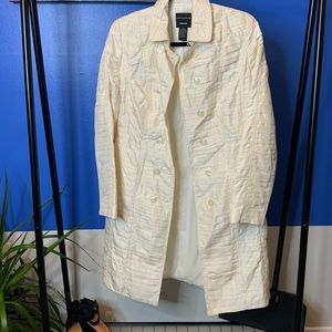 Silk Cream Trench Coat